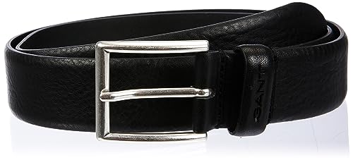 GANT Unisex Classic Leather Belt Gürtel, Black, Standard von GANT