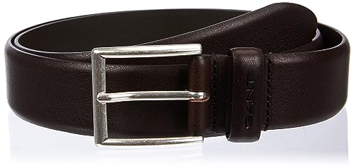 GANT Unisex Classic Leather Belt Gürtel, Rich Brown, Standard von GANT