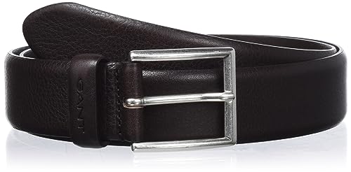 GANT Unisex Classic Leather Belt Gürtel, Rich Brown, Standard von GANT