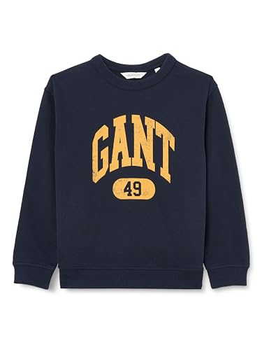 GANT Unisex Kinder 49 Relaxed C-Neck Sweatshirt, Evening Blue, 98-104 EU von GANT