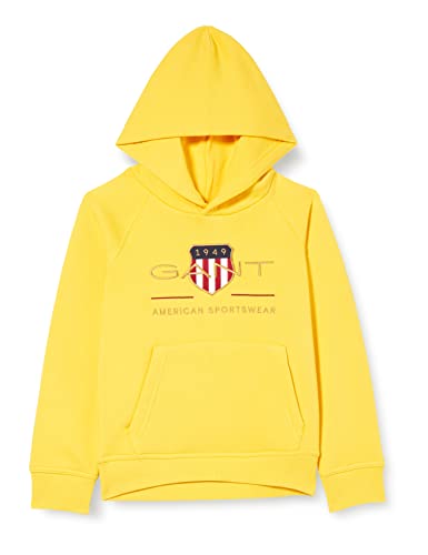 GANT Unisex Kinder Archive Shield Hoodie Kapuzenpullover, Sunlight Yellow, 158/164 von GANT