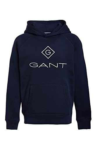 GANT Unisex Kinder Lock-UP Sweat Hoodie Kapuzenpullover, Evening Blue, 176 von GANT