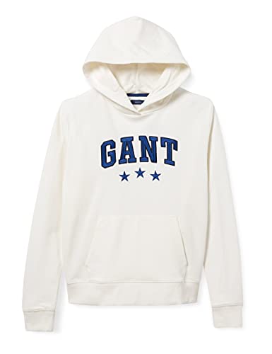 GANT Unisex Kinder MD Varsity Hoodie Kapuzenpullover, Eggshell, 170 von GANT