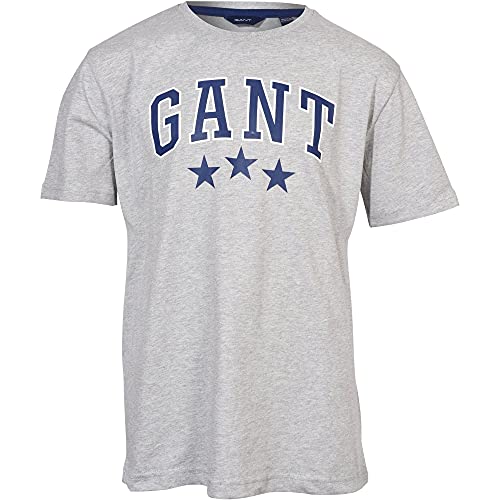 GANT Unisex Kinder MD Varsity SS T-Shirt, Light Grey Melange, 176 von GANT