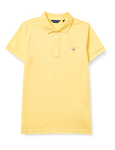 GANT Unisex Kinder ORIGINAL SS Pique Polohemd, BRIMSTONE Yellow, 158/164 von GANT