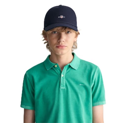 GANT Unisex Kinder Shield Cotton Twill Cap Baseballkappe, Evening Blue, S-M EU von GANT