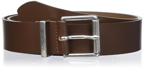 GANT Unisex Logo Leather Belt Gürtel, Weathered Brown, 100cm von GANT
