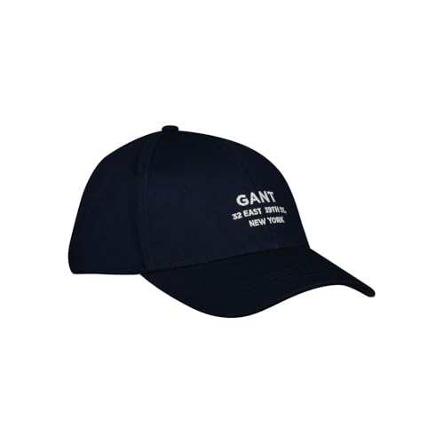 GANT Unisex Script Graphic Cap Baseballkappe, Evening Blue, One Size von GANT