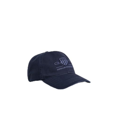 GANT Unisex Tonal Shield Cap Baseballkappe, Evening Blue, S/M von GANT