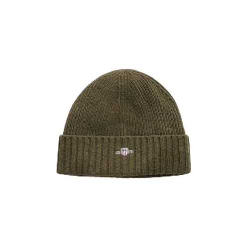 GANT Unisex. Shield Wool Beanie, Juniper Green, OneSize von GANT