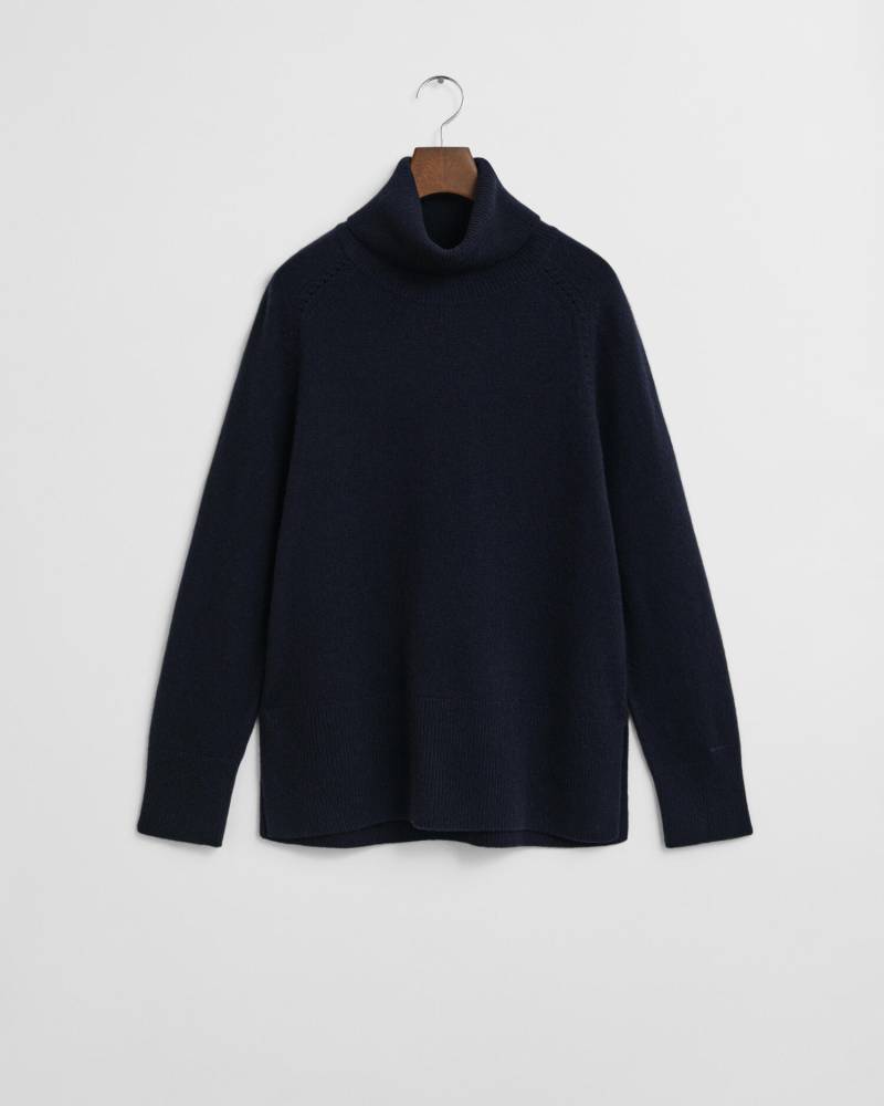 GANT - Weicher Rollkragenpullover aus Wolle mit Kaschmiranteil evening blue - Gr. - L von GANT