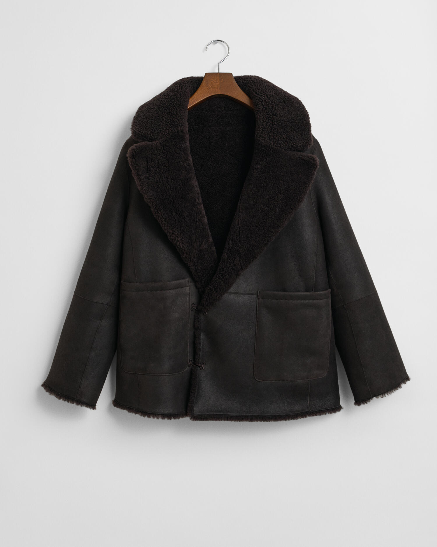 GANT - Wende-Caban aus Shearling deep brown - Gr. - M von GANT