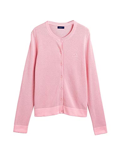 GANT Women's Cotton Pique Cardigan Regular Fit Pink in Size Medium von GANT