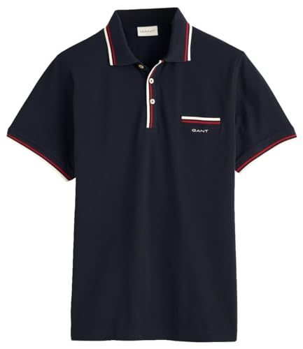 Gant 2-col Tipping Pique Short Sleeve Polo L von GANT
