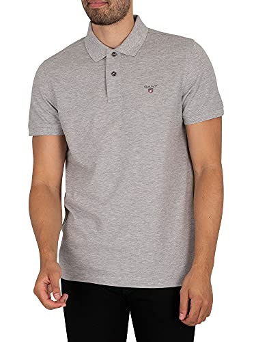 Gant - 2201 - Polo - Homme - Gris (Grey Melange) - S (DE:48) von GANT