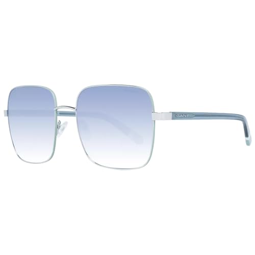 Gant Eyewear Damen Ga8085 Sonnenbrille, Glänzend hell, Nickeltin, 56 von GANT