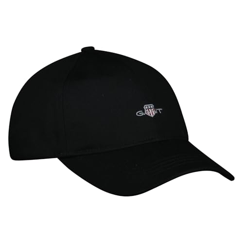 Gant Herren/Unisex Cap - Shield Cotton Twill Cap, Käppi, Logo, Cotton, Uni Schwarz von GANT