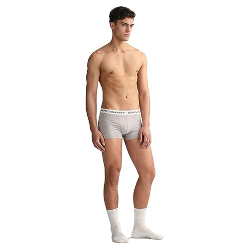 Gant Herren 3-Pack Trunk 3ER Pack, Grau Meliert, XXL von GANT