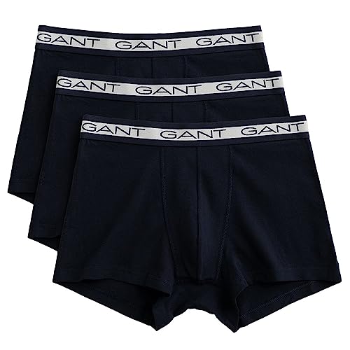 Gant Herren Basic Trunk 3-Pack Boxershorts 3ER Pack, Marine, M von GANT