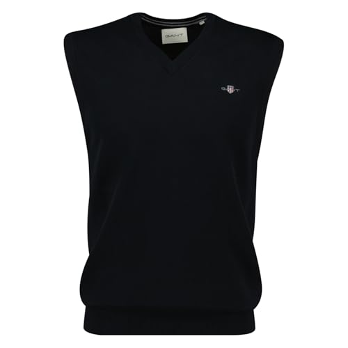 Gant Herren Classic Cotton Slipover Pullunder, Black, 5X-Large von GANT