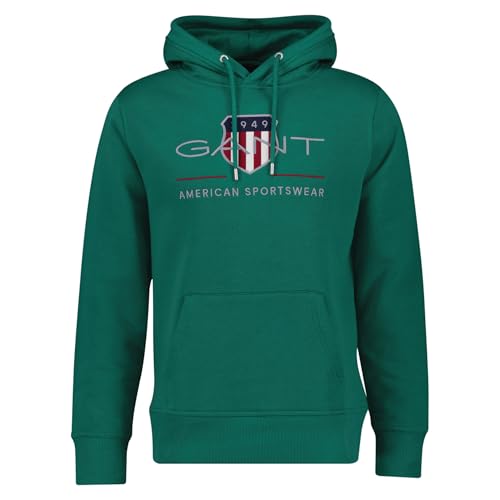 GANT Herren REG Archive Shield Hoodie Kapuzenpullover, DEEP Forest Green, XXL GANT Herren REG Archive Shield Hoodie Kapuzenpullover, DEEP Forest Green, XXL von GANT