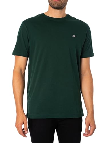 Gant Herren Reg Shield T-Shirt, Tartan Green, XL EU von GANT