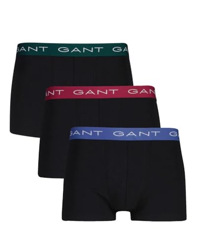 Gant Herren Trunk 3-Pack Boxershorts, Black, XXL von GANT