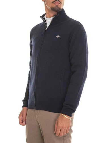 Gant Superfine Lambswool Full Zip Sweater L von GANT