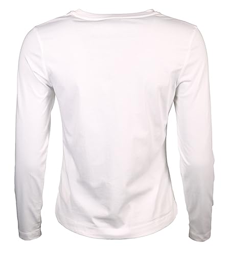 GANT Damen REG Shield LS T-Shirt, White, M von GANT