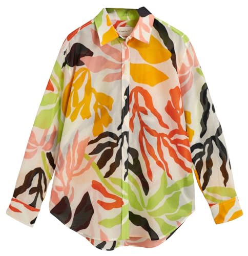 REL Palm Print COT Silk Shirt von GANT