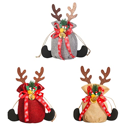 GANYKQ 3 Stück Weihnachts-Aufbewahrungsbeutel Boxen Süßigkeiten Schokolade Verpackung für Neujahrsparty Kinder von GANYKQ
