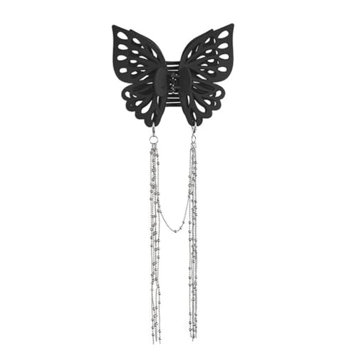 GANYKQ Elegante große Schmetterlings-Haarspangen für Damen, weibliche Quasten, Haarspange, Kopfbedeckung für Frauen, dünneres, dickes Haar-Accessoire von GANYKQ