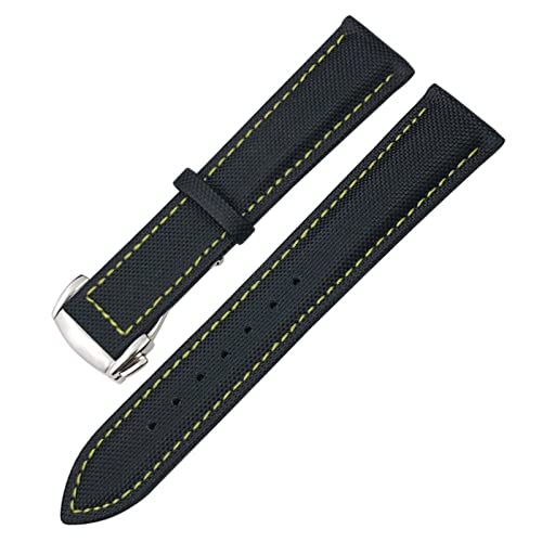 GANYUU 19/20 mm Nylon-Leder-Leinen-Armband, 21/22 mm, passend für Omega AT150 Seamaster Planet Ocean Watch, Nylonarmband, 21 mm, Achat GANYUU 19/20 mm Nylon-Leder-Leinen-Armband, 21/22 mm, passend für Omega AT150 Seamaster Planet Ocean Watch, Nylonarmband, 21 mm, Achat von GANYUU