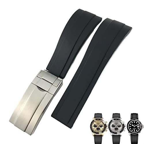 GANYUU Gummi-Uhrenarmband für Rolex GMT OYSTERFLEX Daytona Submariner Deep Sea wasserdichtes Armband, 20 mm / 21 mm, 21 mm, Achat von GANYUU