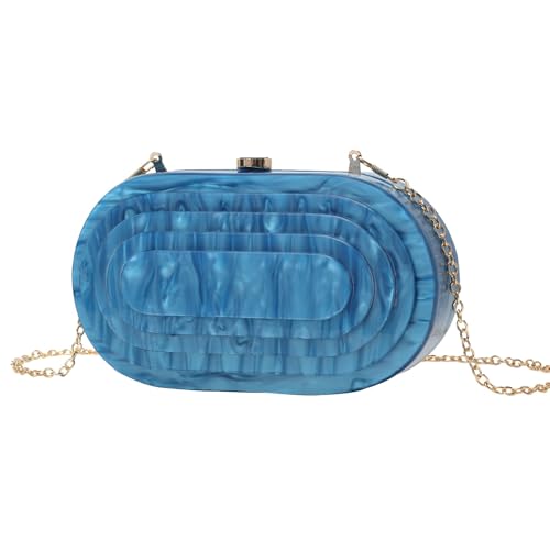 GANYUU Modetrend Marmor Muster Tasche Damen Crossbody Umhängetasche Handytasche, blau, Einheitsgröße von GANYUU