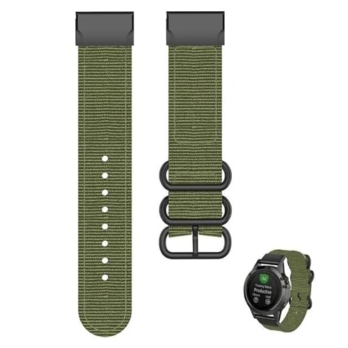 GANYUU Nylon-Uhrenarmband für Garmin Fenix 7X 6X Pro 7 7S 6 6S 5X 5 5S Plus VERTIX Epix Gen 2, schnell trocknendes Armband mit Klettverschluss, 26, 20, 22 mm, 22mm Fenix 5 6 7, Achat von GANYUU