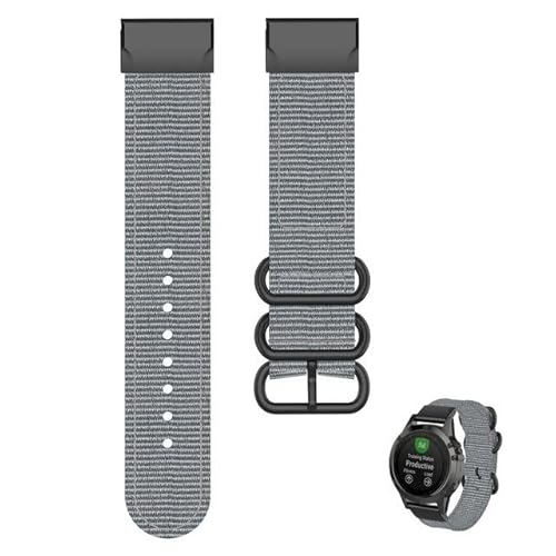 GANYUU Nylon-Uhrenarmband für Garmin Fenix 7X 6X Pro 7 7S 6 6S 5X 5 5S Plus VERTIX Epix Gen 2, schnell trocknendes Armband mit Klettverschluss, 26, 20, 22 mm, For Approach S60 S62, Achat von GANYUU