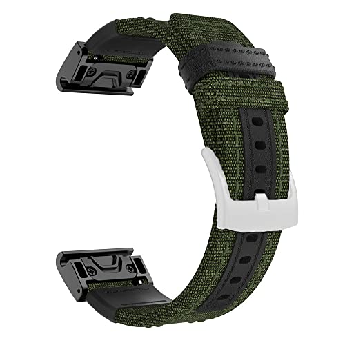 GANYUU Nylon-Uhrenarmband für Garmin Fenix 7X 6X Pro 7 7S 6 6S 5X 5 5S Plus VERTIX Epix Gen 2, schnell trocknendes Armband mit Klettverschluss, 26, 20, 22 mm, For Descent Mk1 Mk2 Mk2i, Achat von GANYUU