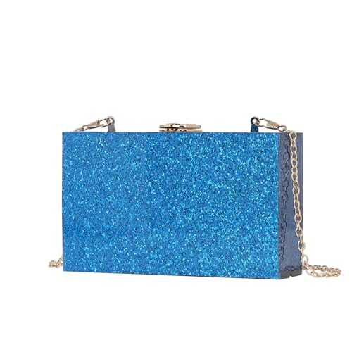 GANYUU Party Bankett Clutch Taschen Damen Acryl Taschen Kette Schulter Handy Taschen, blau, Einheitsgröße von GANYUU