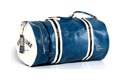 GANYUU Sport-Turnbeutel für Damen und Herren, Schultertaschen mit Schuhen, Aufbewahrungstasche, Fitness, Training, wasserdicht, Leder, Reisetasche, Handtasche für den täglichen Gebrauch, blau GANYUU Sport-Turnbeutel für Damen und Herren, Schultertaschen mit Schuhen, Aufbewahrungstasche, Fitness, Training, wasserdicht, Leder, Reisetasche, Handtasche für den täglichen Gebrauch, blau von GANYUU