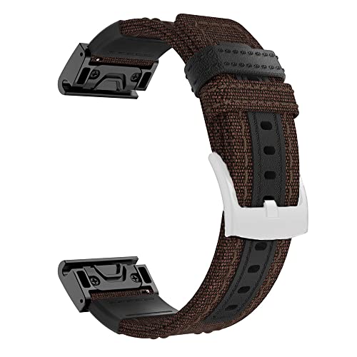 GANYUU Sportarmband aus Segeltuch für Garmin Fenix 6X Pro 5X 7X 3HR / 5X / 3HR, einfache Passform, Schnellverschluss-Armband Correa, For Approach S60 S62, Achat von GANYUU