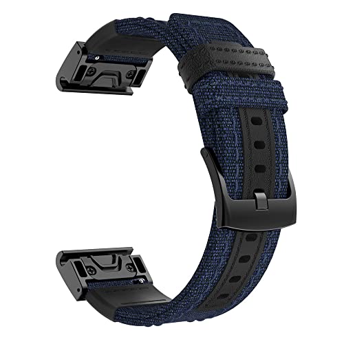 GANYUU Sportarmband aus Segeltuch für Garmin Fenix 6X Pro 5X 7X 3HR / 5X / 3HR, einfache Passform, Schnellverschluss-Armband Correa, For Forerunner 945 935, Achat von GANYUU