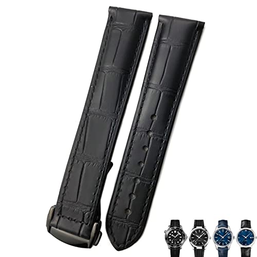 GANYUU Uhrenarmband aus Rindsleder, für Omega Seamaster 300 Speedmaster Uhrenarmbänder, 21 mm, 20 mm, 22 mm, 22 mm, Achat von GANYUU