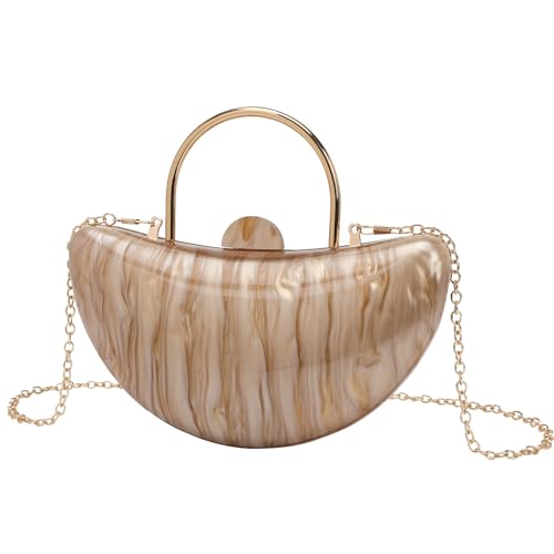 GANYUU Yuanbao Geformte Acryltasche Handgelenktasche Modische Handytasche, goldfarben, Einheitsgröße von GANYUU