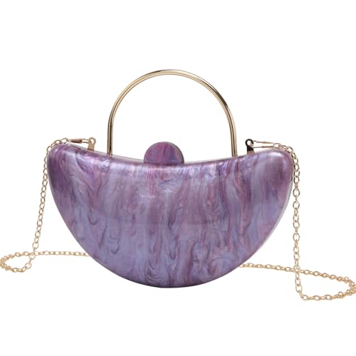 GANYUU Yuanbao Geformte Acryltasche Handgelenktasche Modische Handytasche, violett, Einheitsgröße von GANYUU