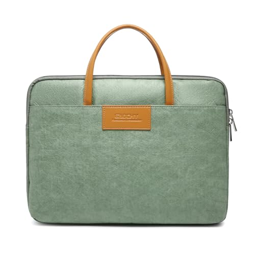 GAOCHY Retro-Laptophülle mit Tragegriff 13 Zoll 14 Zoll für Damen, Kompatibel für MacBook Air M4 M3 M2 M1, MacBook Pro, Grün von GAOCHY