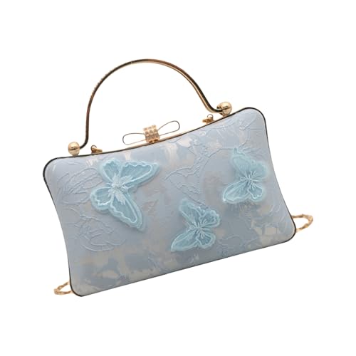 Damen-Umhängetasche, chinesischer Stil, Handtaschen, Geldbörsen, Stickerei, Clutches, Geldbörse, trendige Schultertasche zum Einkaufen, modische Handtasche, blau, One Size Damen-Umhängetasche, chinesischer Stil, Handtaschen, Geldbörsen, Stickerei, Clutches, Geldbörse, trendige Schultertasche zum Einkaufen, modische Handtasche, blau, One Size von GAOFESA