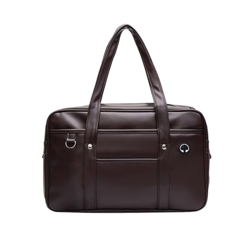 GAOFESA Stilvolle schwarze Schultasche für japanische Schüler, Handtasche, reflektiert jugendliche Energie und modische Schultasche, dunkelbraun, One Size von GAOFESA
