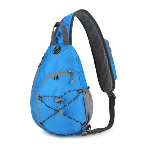 GAOFESA Vielseitige Umhängetasche für Damen und Herren, Brusttaschen für Reisen, Wandern und Abenteuer, Nylontasche, blau, One Size von GAOFESA