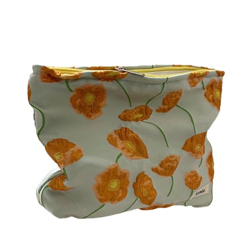 Make-up-Tasche für Damen, eleganter Make-up-Behälter, Kosmetiktasche, große Kapazität, kleine Gegenstände, Orange, Einheitsgröße Make-up-Tasche für Damen, eleganter Make-up-Behälter, Kosmetiktasche, große Kapazität, kleine Gegenstände, Orange, Einheitsgröße von GAOFESA